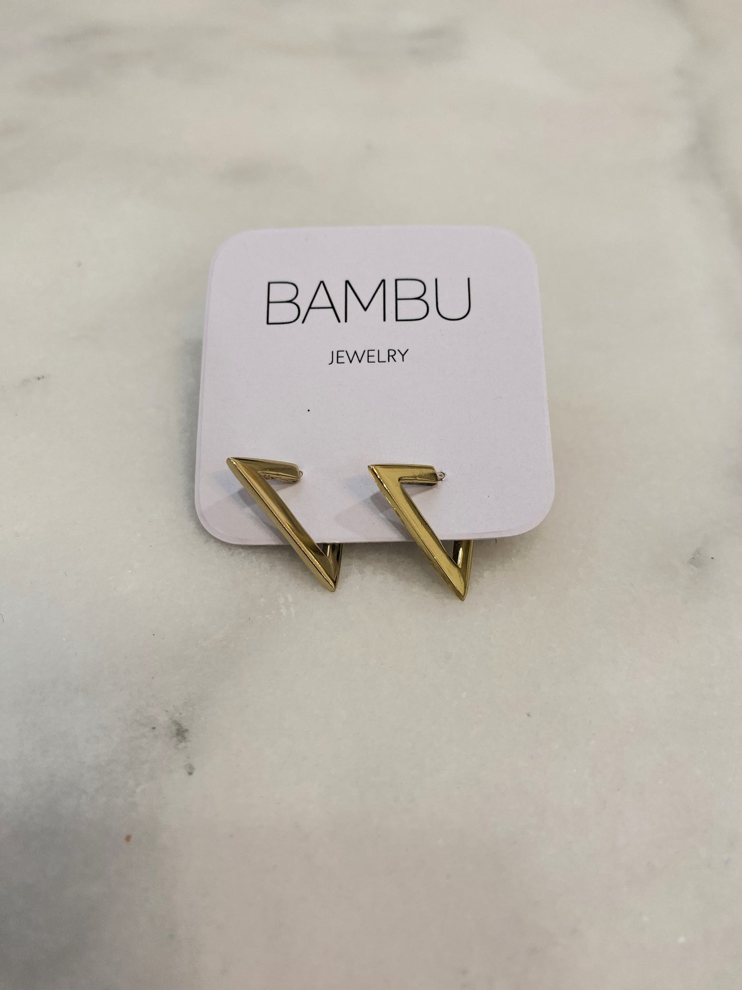 Triangular Hoop Earrings