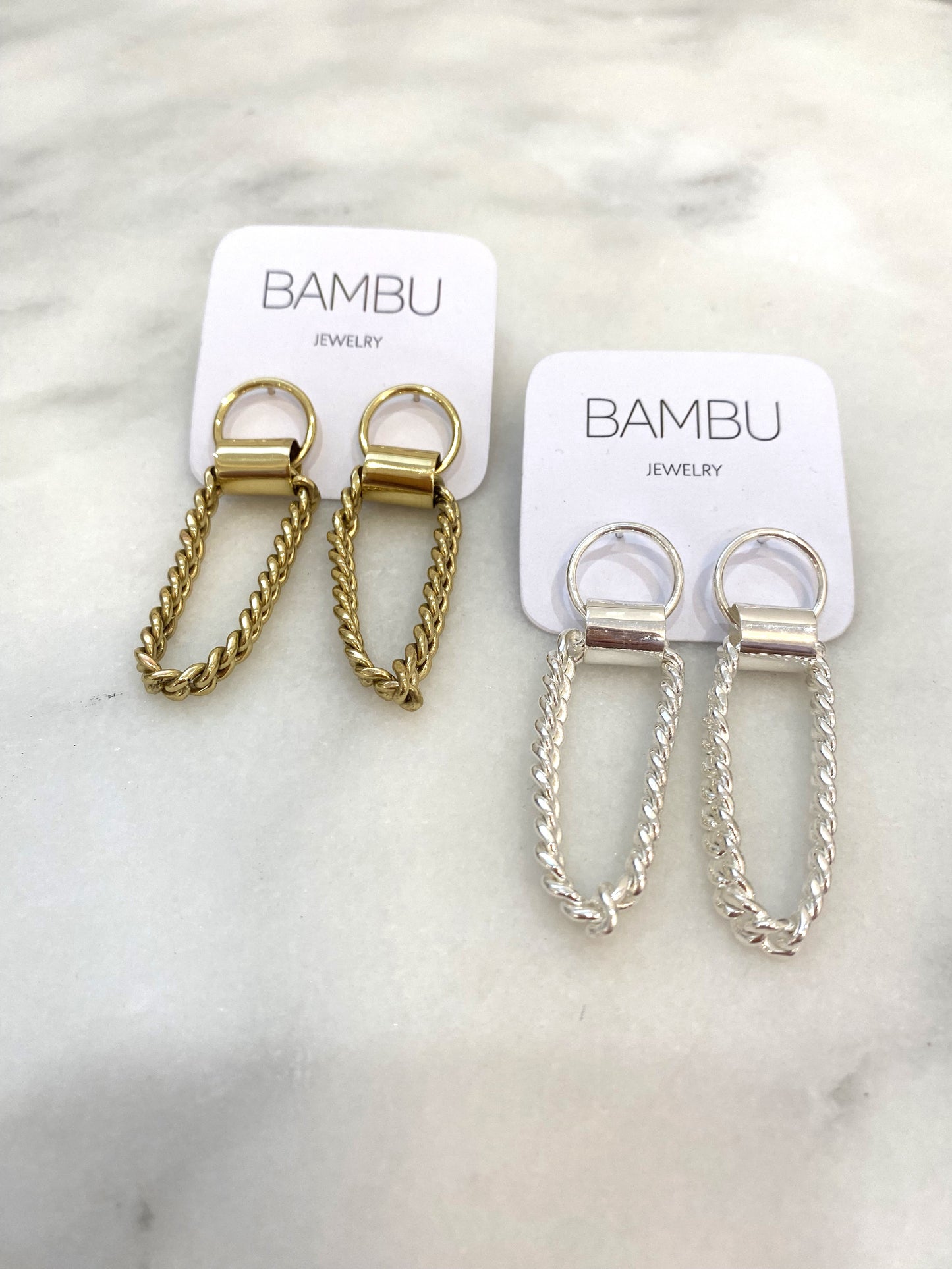 Circular Dangling Stud Earrings