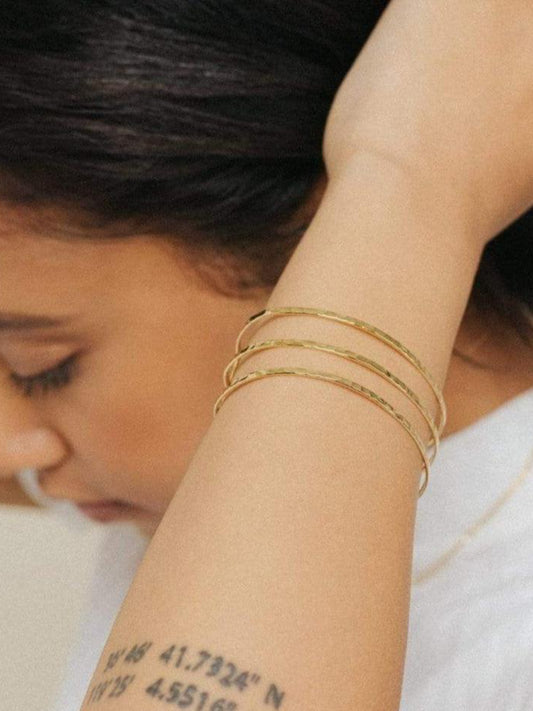 Sayla Hammered Bangle