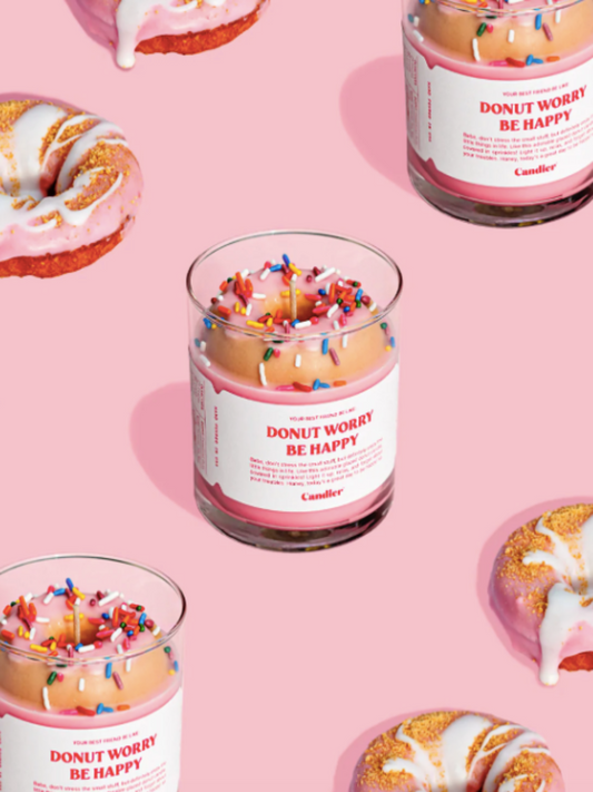 Donut Worry Be Happy Candle