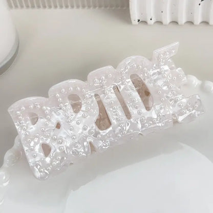 Rhinestone Word Claw Clip